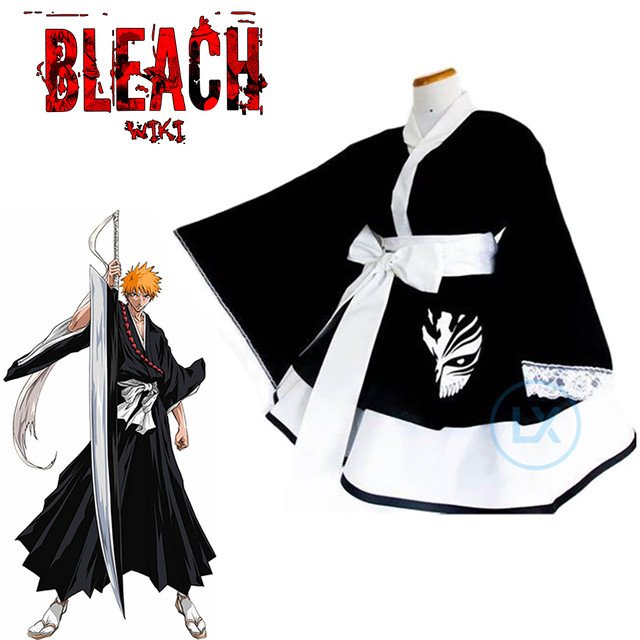 Anime Bleach Cosplay Costume Bleach Kurosaki Ichigo Lolita Kimono